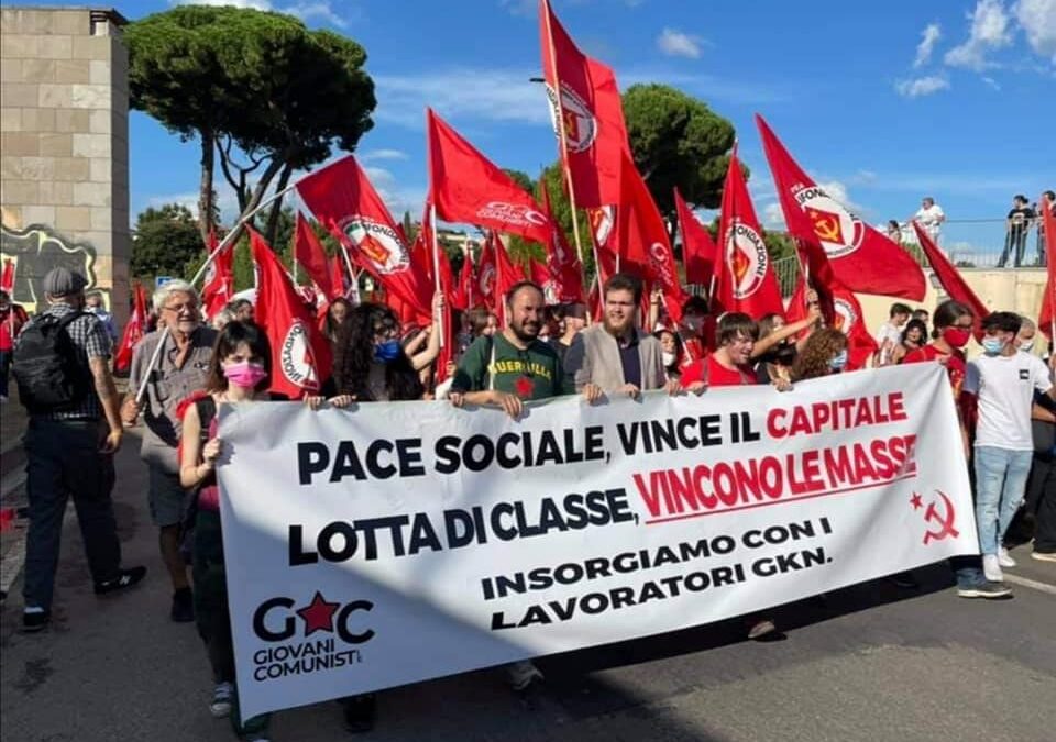Firenze rossa grazie a lavoratori #Gkn