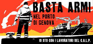 Porto contro la guerra, il Calp: a Genova con noi l’Italia che dice stop all’invio di armi