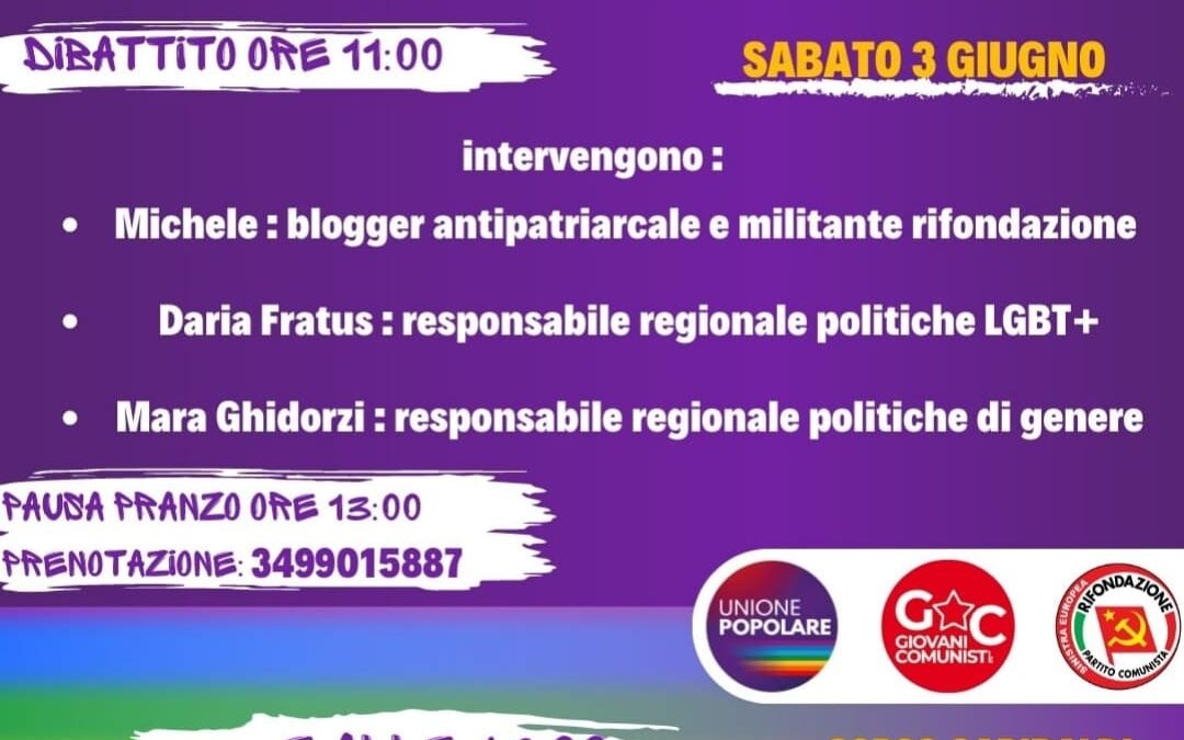 Pride a Pavia 2023 – Iniziativa dei Giovani Comunisti/e